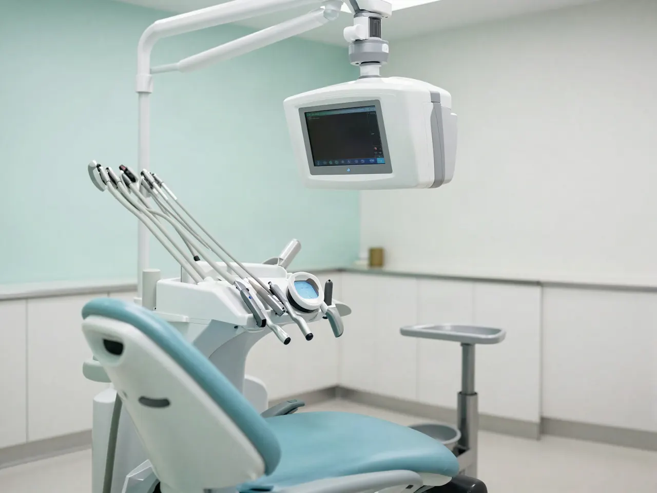 Equipo de radiografía dental en una sala luminosa
